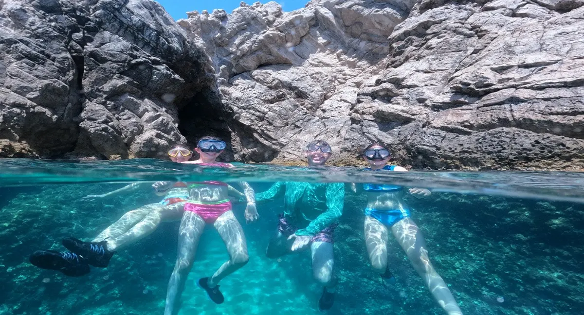 Swiming in sea